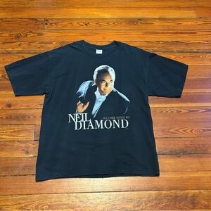 Vintage Neil Diamond Black T-Shirt Sz XL